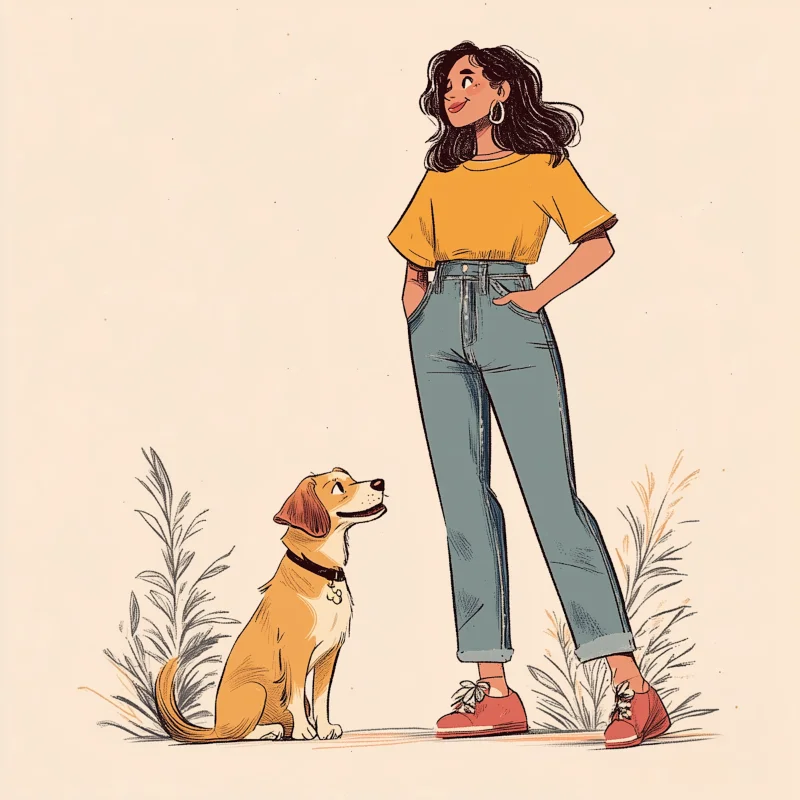 A veterinary physiotherapist working with a dog